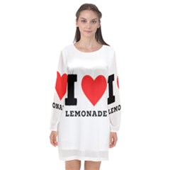 I Love Lemonade Long Sleeve Chiffon Shift Dress  by ilovewhateva