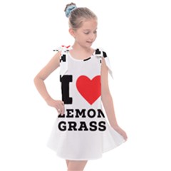 I Love Lemon Grass Kids  Tie Up Tunic Dress by ilovewhateva