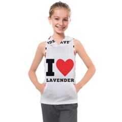 I Love Lavender Kids  Sleeveless Hoodie by ilovewhateva