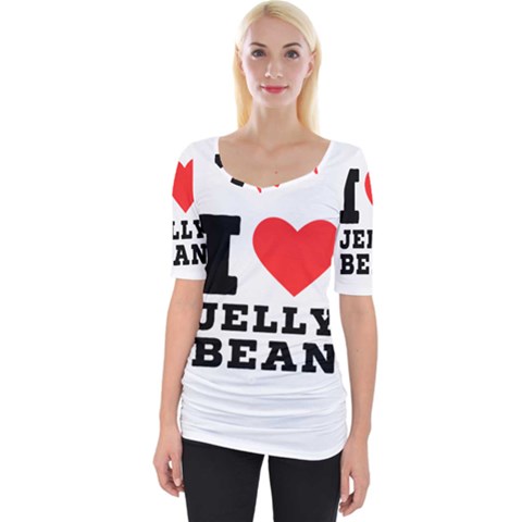 I Love Jelly Bean Wide Neckline Tee by ilovewhateva