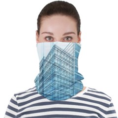 Architecture Blue Drawing Engineering City Modern Building Exterior Face Seamless Bandana (adult) by 99art