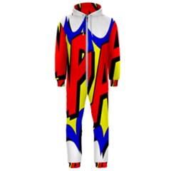 Zap Comic Book Fight Hooded Jumpsuit (men) by 99art