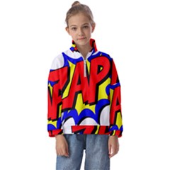 Zap Comic Book Fight Kids  Half Zip Hoodie by 99art