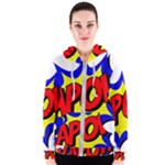 Kapow-comic-comic-book-fight Women s Zipper Hoodie