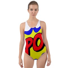 Kapow-comic-comic-book-fight Cut-out Back One Piece Swimsuit by 99art