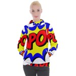 Kapow-comic-comic-book-fight Women s Hooded Pullover