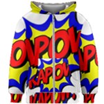 Kapow-comic-comic-book-fight Kids  Zipper Hoodie Without Drawstring