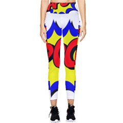 Kapow-comic-comic-book-fight Pocket Leggings  by 99art