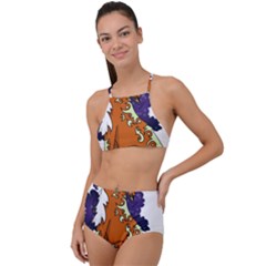 Fuchs-comic-music-wild-animal-cute High Waist Tankini Set by 99art