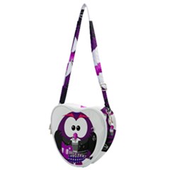 Bird-music-animation-animal Heart Shoulder Bag by 99art