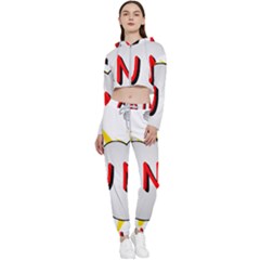 Comic-noise-paleness-explosion Cropped Zip Up Lounge Set