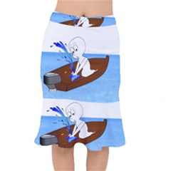 Spirit-boat-funny-comic-graphic Short Mermaid Skirt by 99art