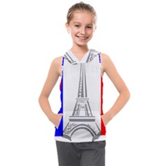 Eiffel-tower-france-flag-tower- Kids  Sleeveless Hoodie by 99art