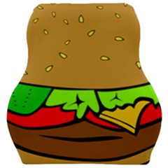Hamburger-cheeseburger-fast-food Car Seat Velour Cushion  by 99art