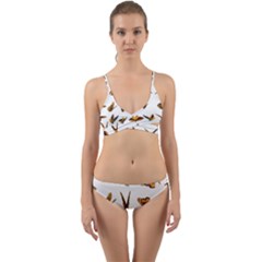 Butterfly Butterflies Insect Swarm Wrap Around Bikini Set