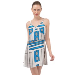 Technology-clip-art-r2d2 Summer Time Chiffon Dress by 99art