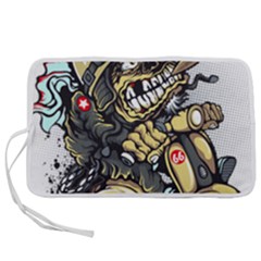 Scooter-motorcycle-boot-cartoon-vector Pen Storage Case (l) by 99art