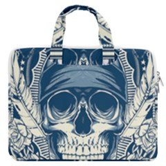 Skull Drawing Macbook Pro 13  Double Pocket Laptop Bag