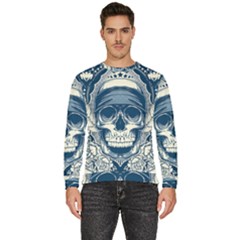 Skull Drawing Men s Fleece Sweatshirt by 99art