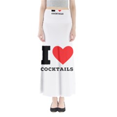 I Love Cocktails  Full Length Maxi Skirt by ilovewhateva