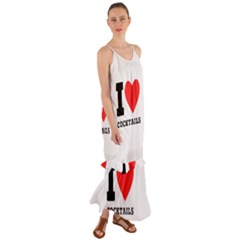 I Love Cocktails  Cami Maxi Ruffle Chiffon Dress