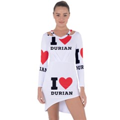 I Love Durian Asymmetric Cut-out Shift Dress by ilovewhateva