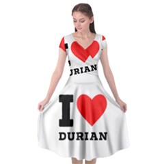 I Love Durian Cap Sleeve Wrap Front Dress by ilovewhateva