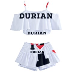 I Love Durian Kids  Off Shoulder Skirt Bikini by ilovewhateva