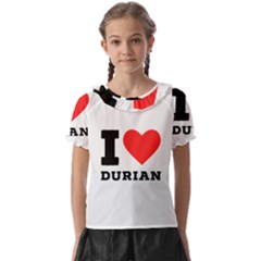 I Love Durian Kids  Frill Chiffon Blouse by ilovewhateva