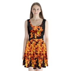 Live Coals Split Back Mini Dress  by artworkshop