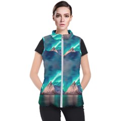 Amazing Aurora Borealis Colors Women s Puffer Vest by B30l