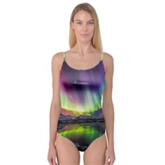 Aurora Borealis Polar Northern Lights Natural Phenomenon North Night Mountains Camisole Leotard  by B30l