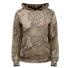 Old Vintage Classic Map Of Europe Women s Pullover Hoodie by B30l