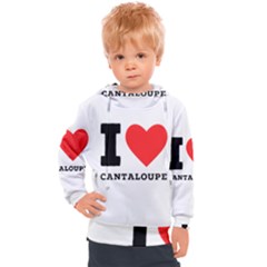 I Love Cantaloupe  Kids  Hooded Pullover by ilovewhateva