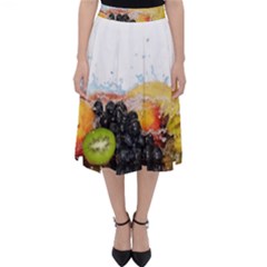 Variety Of Fruit Water Berry Food Splash Kiwi Grape Classic Midi Skirt by B30l