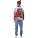 Red Strawberries Water Squirt Strawberry Fresh Splash Drops Kids  Half Zip Hoodie View2