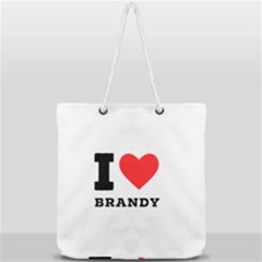 I Love Brandy Full Print Rope Handle Tote (large) by ilovewhateva