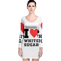 I Love White Sugar Long Sleeve Velvet Bodycon Dress by ilovewhateva