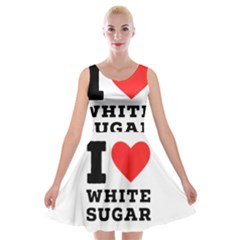 I Love White Sugar Velvet Skater Dress by ilovewhateva