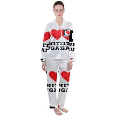 I Love White Sugar Women s Long Sleeve Satin Pajamas Set	 by ilovewhateva