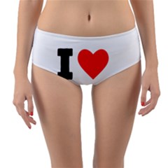 I Love Berry Reversible Mid-waist Bikini Bottoms by ilovewhateva