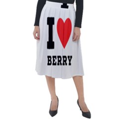 I Love Berry Classic Velour Midi Skirt  by ilovewhateva