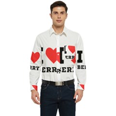 I Love Berry Men s Long Sleeve Pocket Shirt  by ilovewhateva