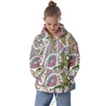 Flowers Pattern Texture White Background Design Floral Kids  Oversized Hoodie