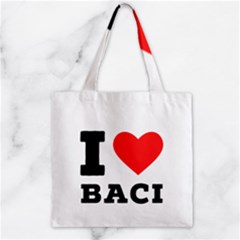 I Love Baci  Zipper Grocery Tote Bag by ilovewhateva