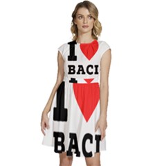 I Love Baci  Cap Sleeve High Waist Dress by ilovewhateva