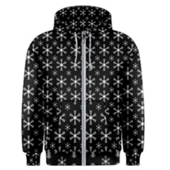 Snowflakes Background Pattern Men s Zipper Hoodie by Cowasu