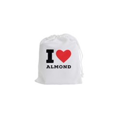 I Love Almond  Drawstring Pouch (xs) by ilovewhateva