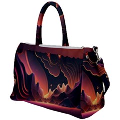 Fire Flame Burn Hot Heat Light Burning Orange Duffel Travel Bag by Cowasu