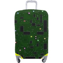 Circuit Board Conductor Tracks Luggage Cover (large) by Cowasu